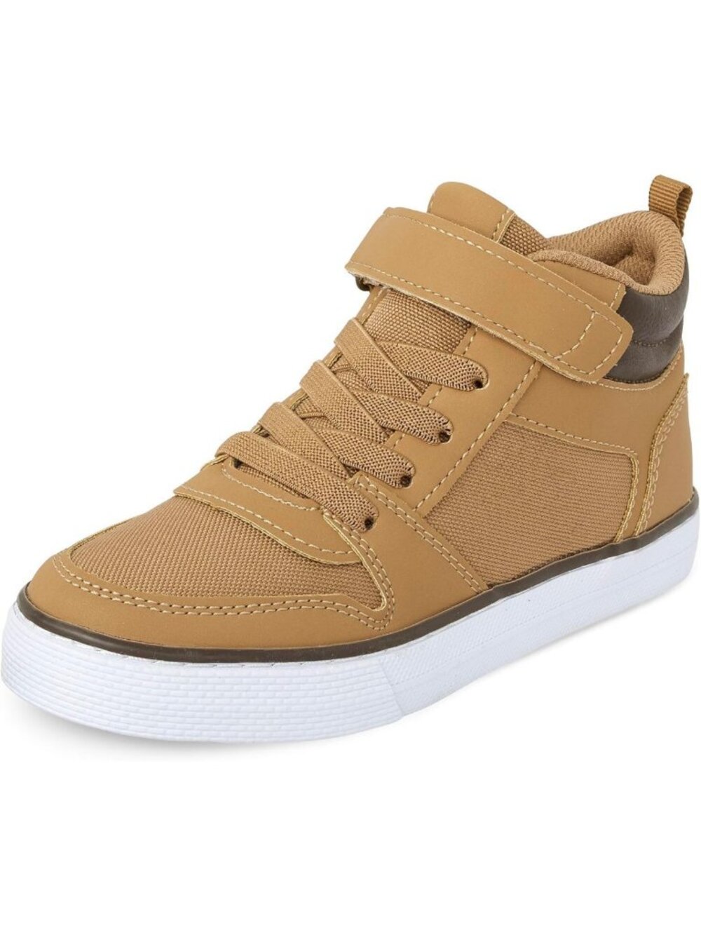 Stylish Boys Casual Lace-Up Hi-Top Sneakers for Everyday Wear - Size Options